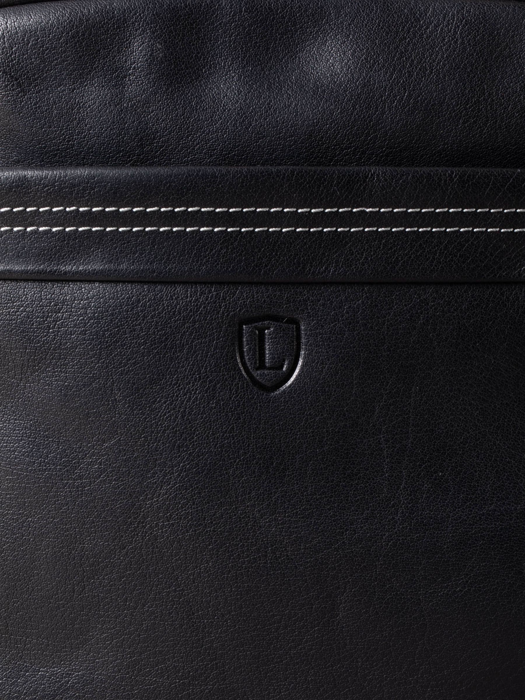 Zwart - Lakeland Leather kleine Keswick Messenger Bag