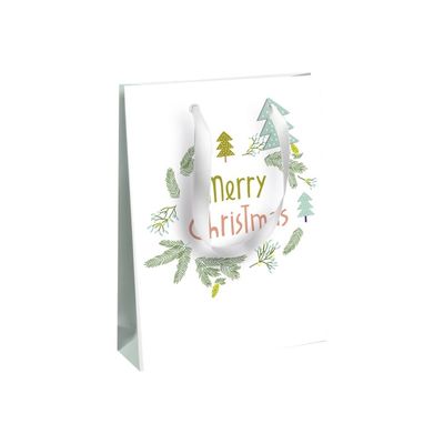 Clairefontaine Neige - Sac cadeau medium - 21,5 cm x 10,2 cm x 25,3 cm