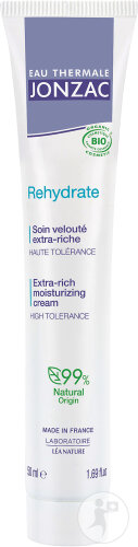 Jonzac Eau Thermale REhydrate Soin Velouté Extra-Riche Peaux Sèches A Trés Sèches Bio 50ml