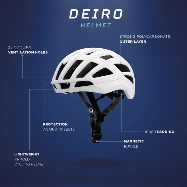 Rogelli Deiro Cykelhjelm, White