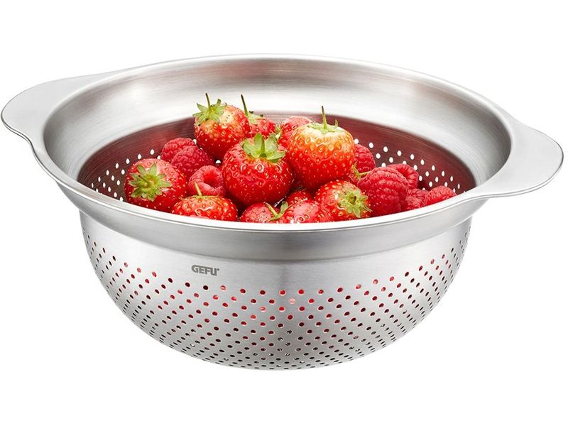 GEFU Abtropfsieb Premio Ø 23 cm, Silber Edelstahlseiher