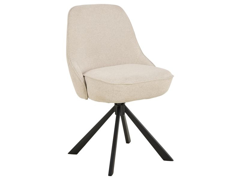 AC Design Stuhl Carlton 2 Stück, Beige Esszimmerstuhl mit ergonomischem Sitz