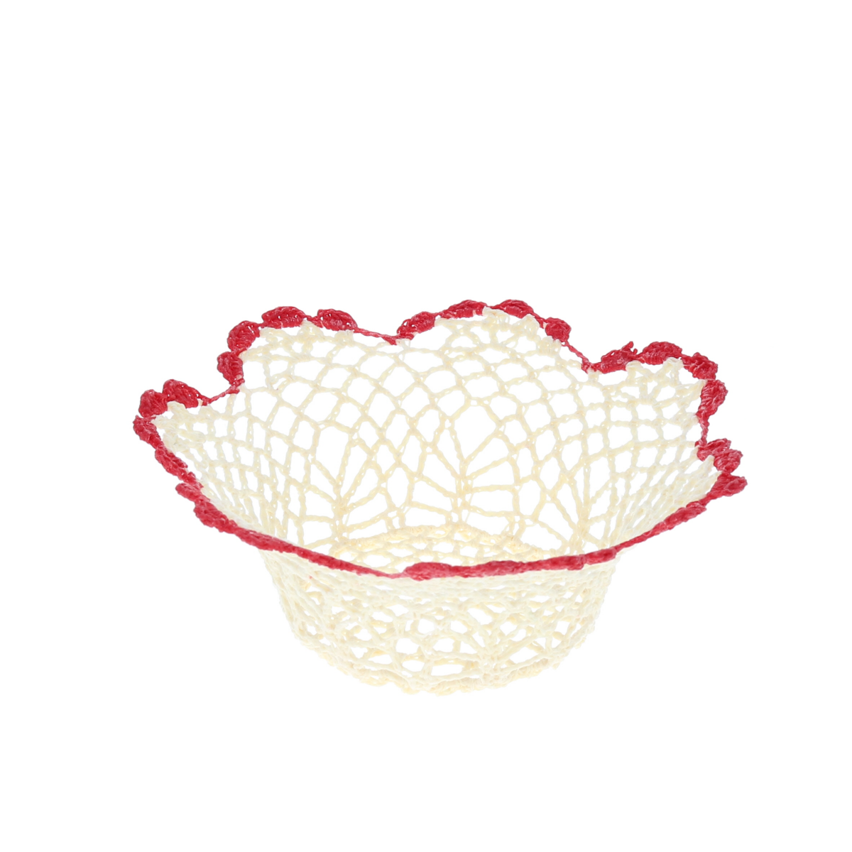 Petit panier dentelle bord framboise Petit toi