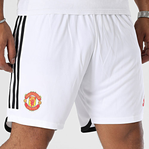 Short Jogging A Bandes Manchester United HR3678 Blanc