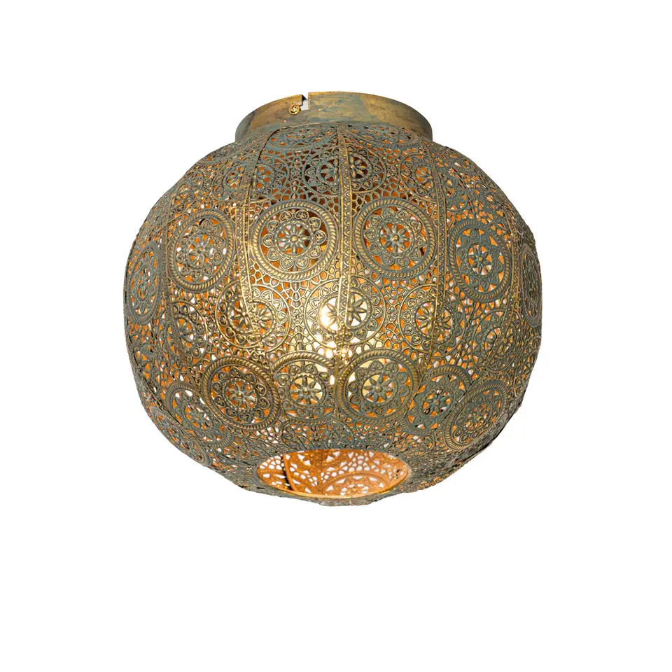 Qazqa plafondlampen baloo groen e27