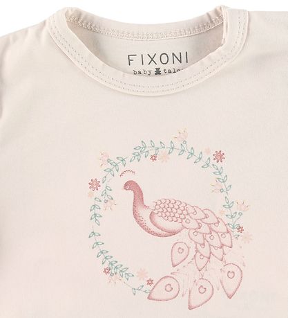 Fixoni T-Shirt - Puder m. Pfau