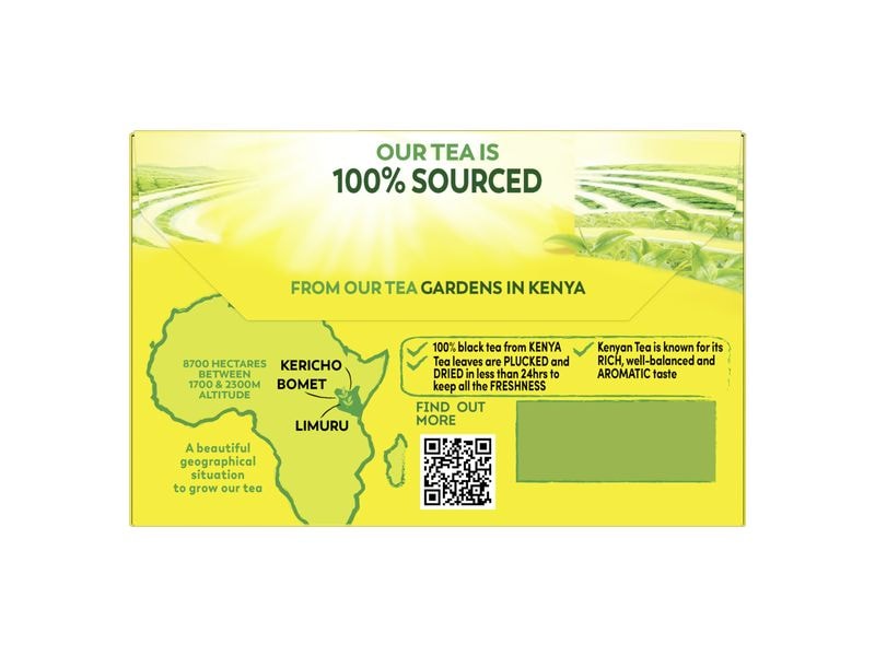 Lipton Teebeutel Yellow Label Schwarztee 20 Stück Kräftiger, intensiver Schwarztee