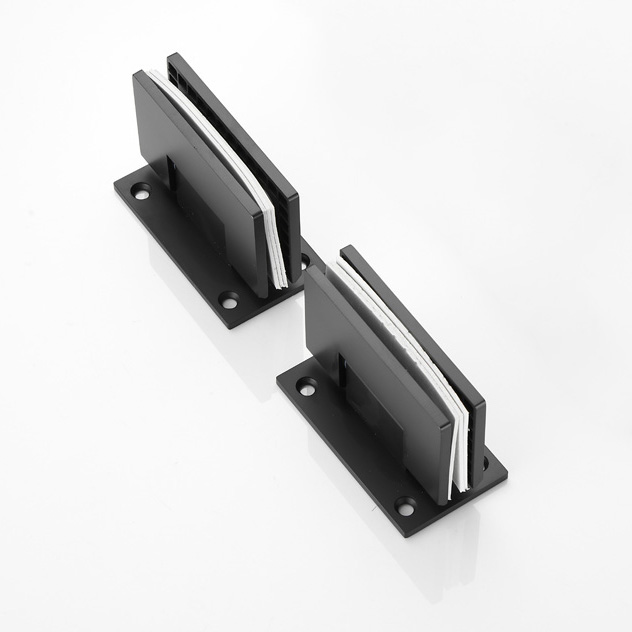 Saniclear Modern Nero scharnieren met pluggen en schroeven zwart mat