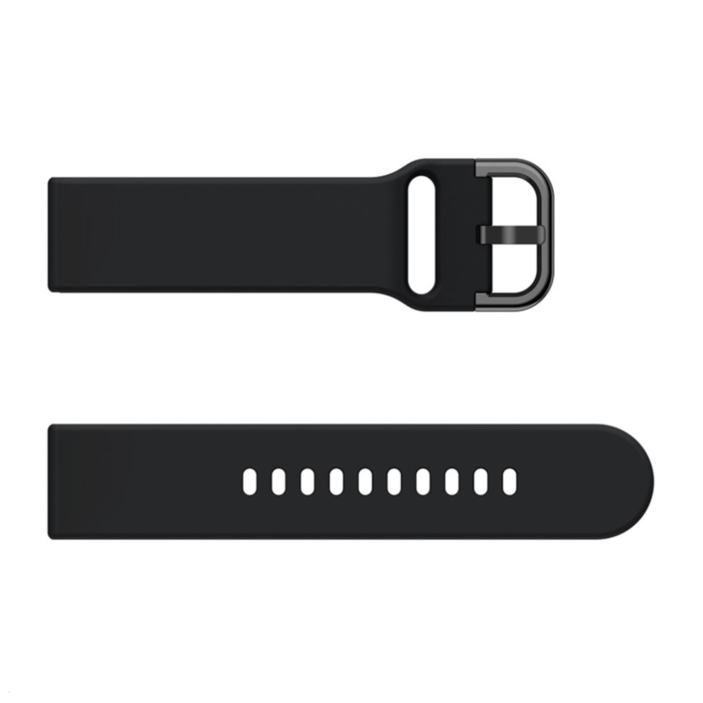 Samsung Galaxy Watch 4 Classic (42mm) Silikon Sport Armband mit Dornschliesse (Gelenkumfang: 160-210mm) - Schwarz