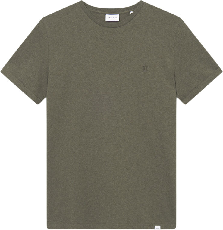 Les Deux Nørregaard T-Shirt Tonal Forest green melange