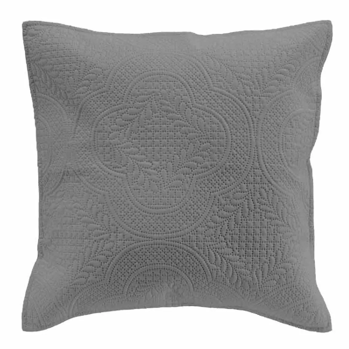 Paris Prix Housse de Coussin Romane 40x40cm - Anthracite