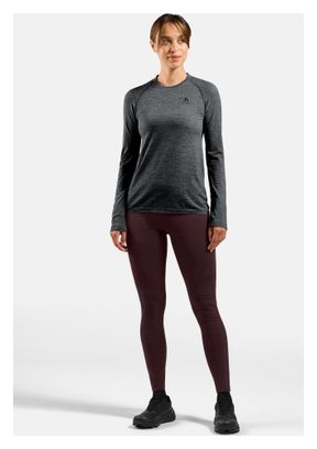 Collant Long Running Femme Odlo Zeroweight Warm 2.0 Violet
