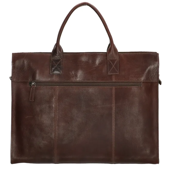 Micmacbags Mendoza Laptoptas 15,6 inch (38 cm) Donkerbruin