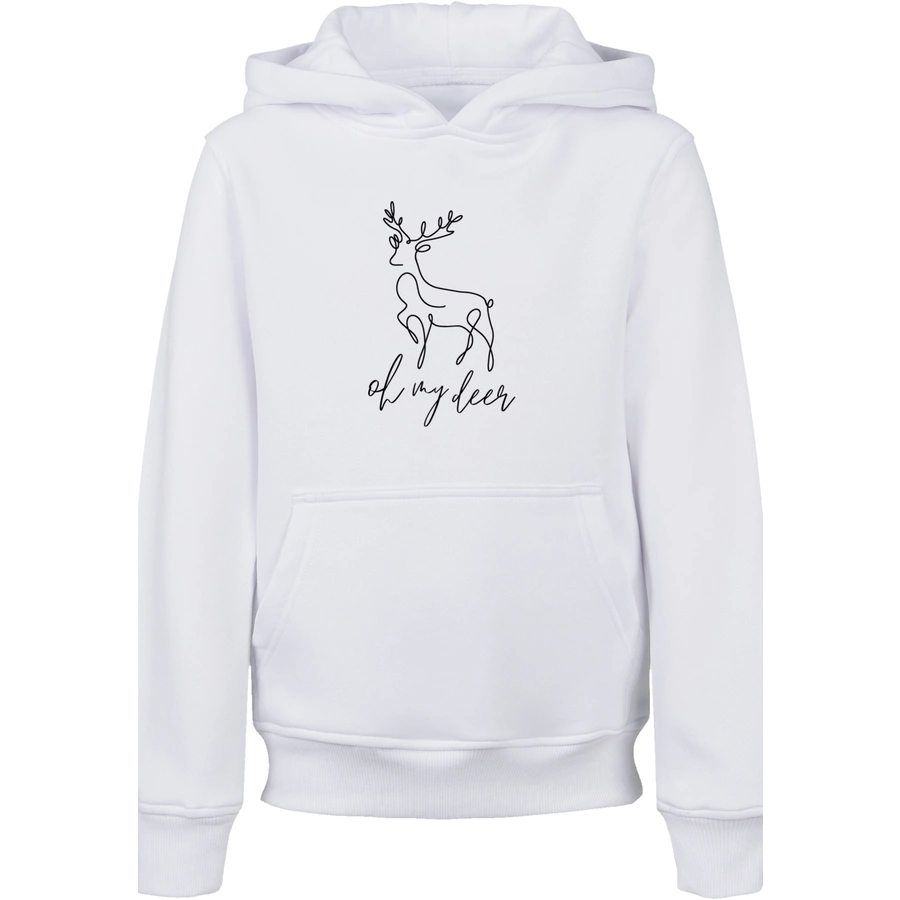 F4NT4STIC Hoodie Winter Christmas Deer weiß