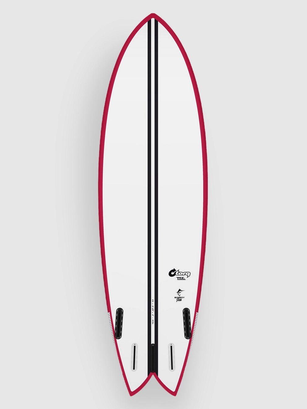 Torq Tec Bigboy Fish Rail 7'2 Surfboard white