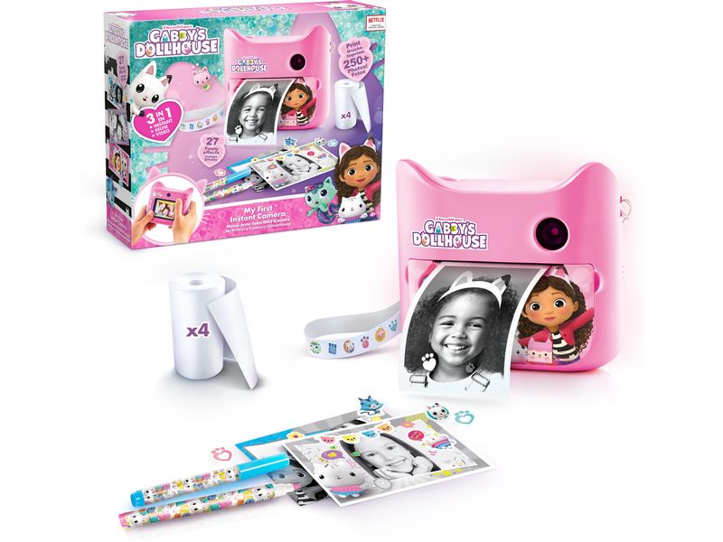 Canal Toys Gabby's Dollhouse Instant Camera Mehrfarbig/Rosa Innovative Digitalkamera mit sofortigem Druck