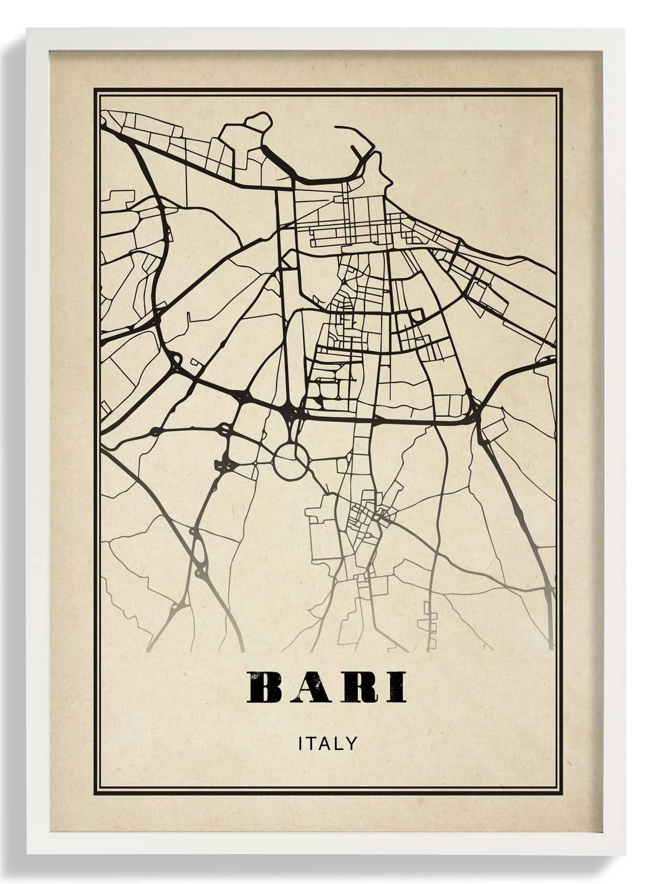 Bari Stadt Sepia