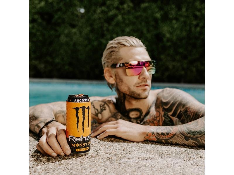 Monster Energy Drink Rehab 12 x 500 ml Erfrischendes Getränk mit Taurin, Guarana, Inositol und Vitamin B