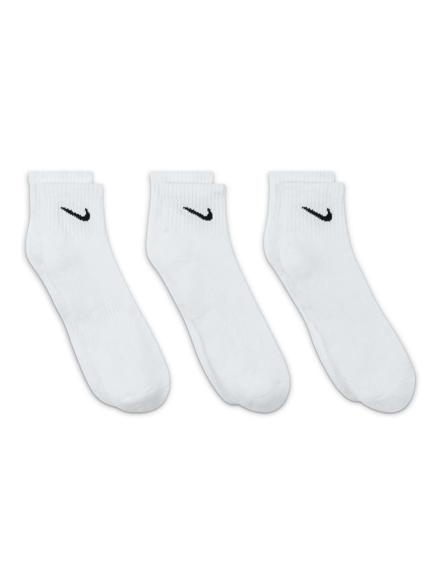 Wit - Enkel - Nike Everyday set van 3 paar verzachte sokken met boord