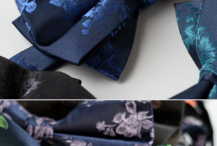 Prodigy - Vlinderdas met bloemenjacquard