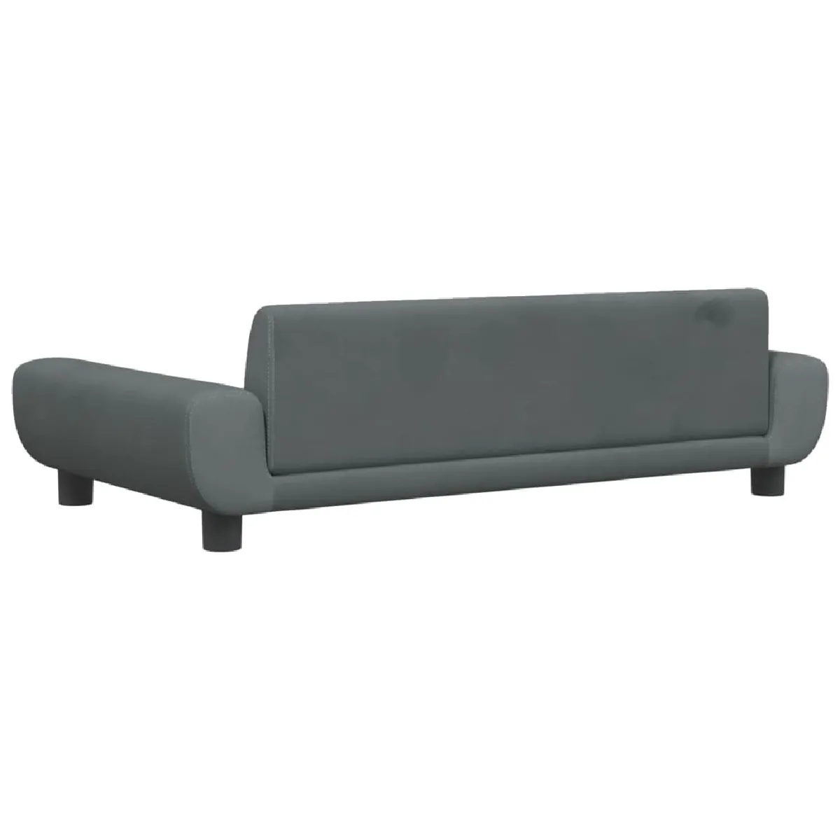 vidaXL Canapé Enfant Velours Gris Foncé