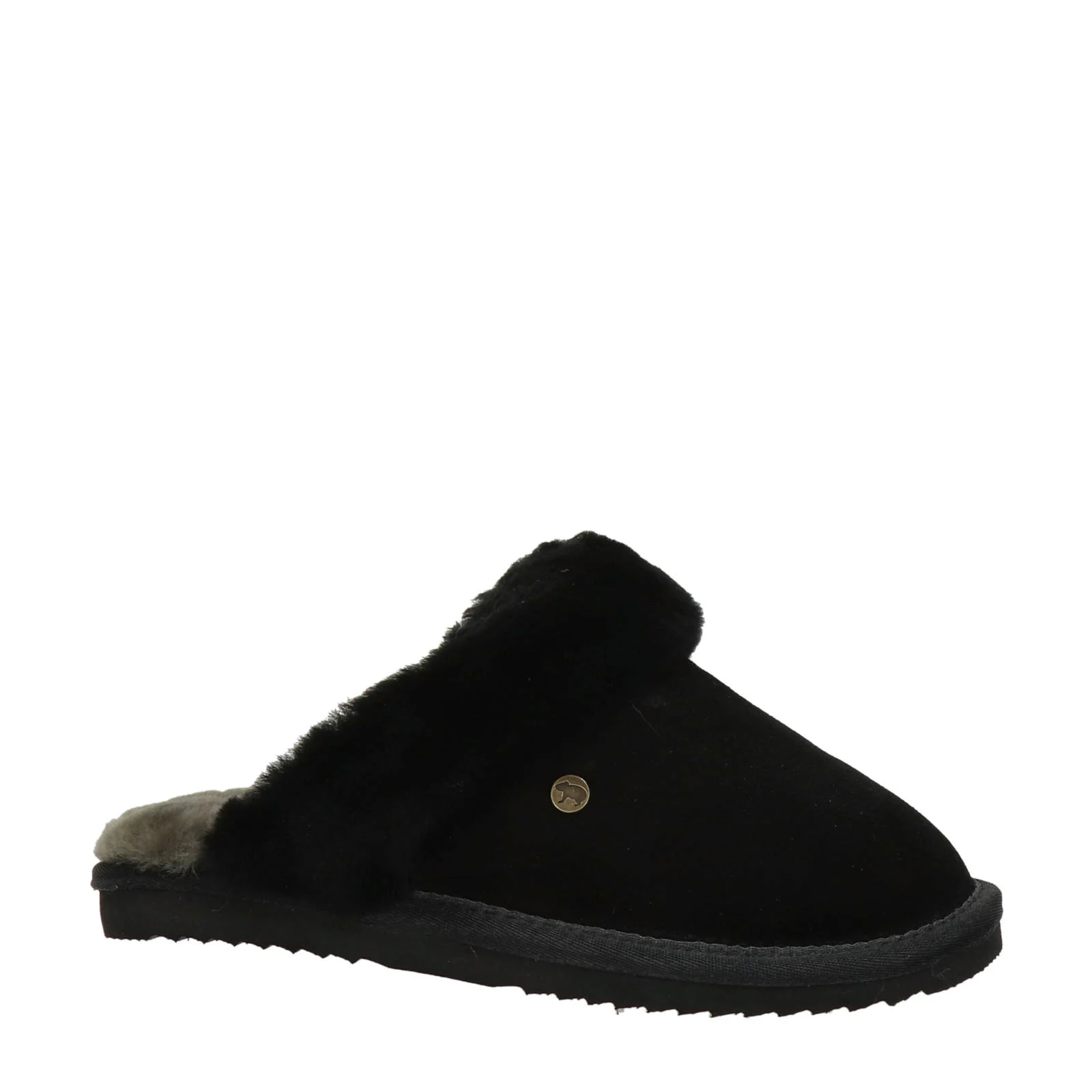 Warmbat Australia leren pantoffels zwart