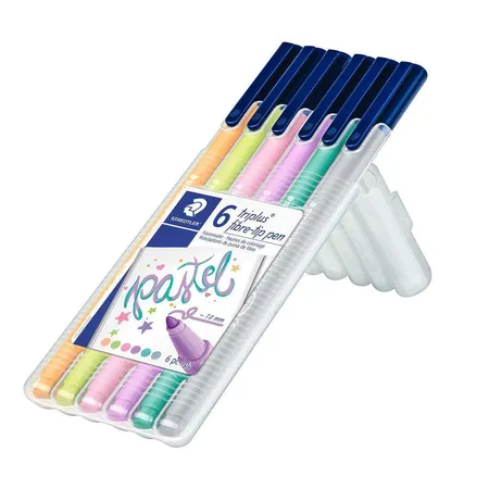 STAEDTLER® Dreikantiger Fasermaler triplus® color 323 Pastel, 6 Farben