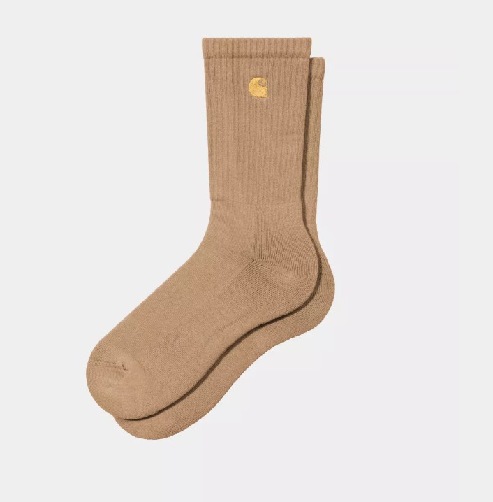 Carhartt WIP Chase Socks Dusty H Brown / Gold