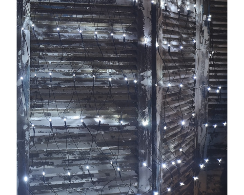 Lichtnetgordijn Lafiora 3 x 3 m + 10 m aansluitdraad, neutraal witte lichtkleur, inclusief timer en dimmer