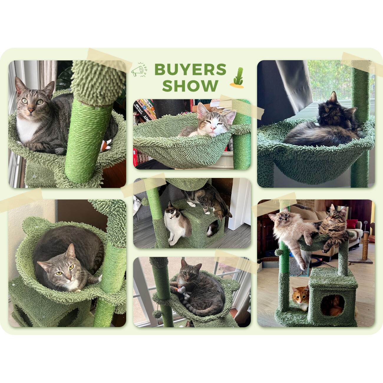 Pawz Road Kaktus-Kratzbaum 4-in-1 Design, 102 cm