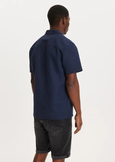 Structuur overhemd blauw (BLW)