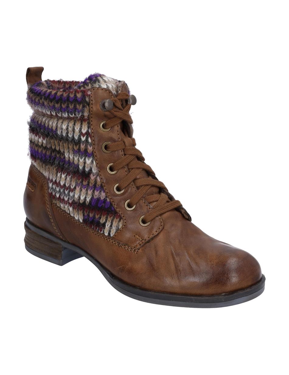 Stiefelette Sanja 17, cognac-kombi