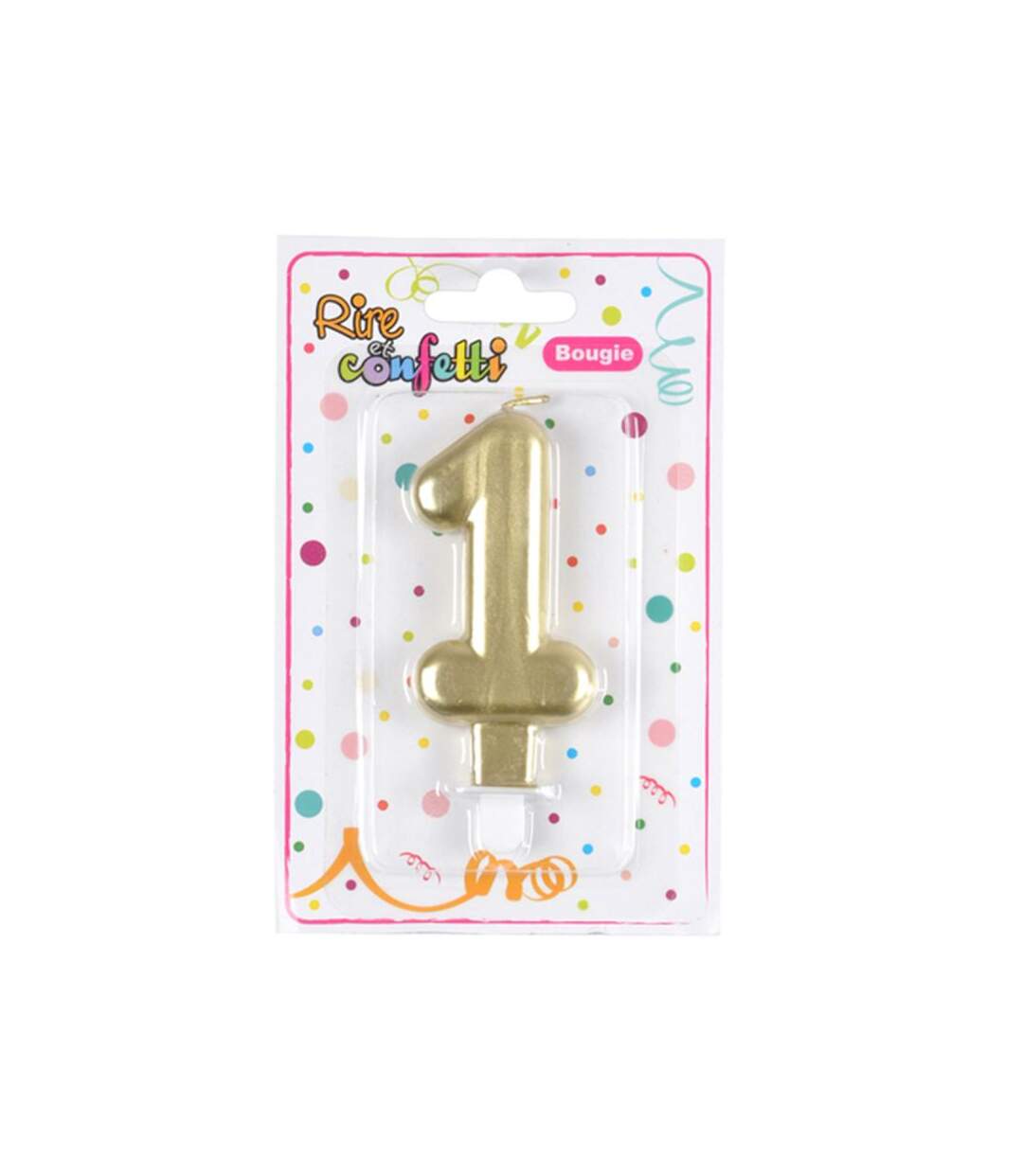 Paris Prix - Bougie D'anniversaire chiffre 1 7cm Or