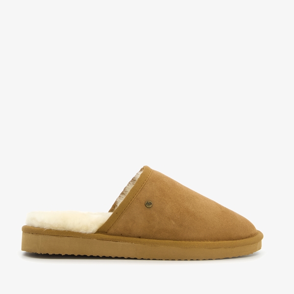 Hush Puppies gevoerde heren pantoffels cognac