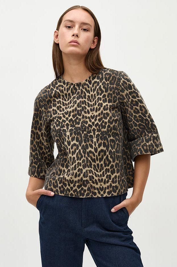 Global Funk  Ava-G denimtop - P35 Leopard mist
