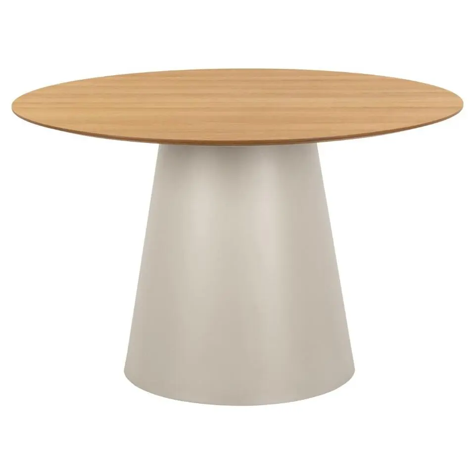 Eettafel Naturel/Grijs Rond - 20x120x75cm - Skagen