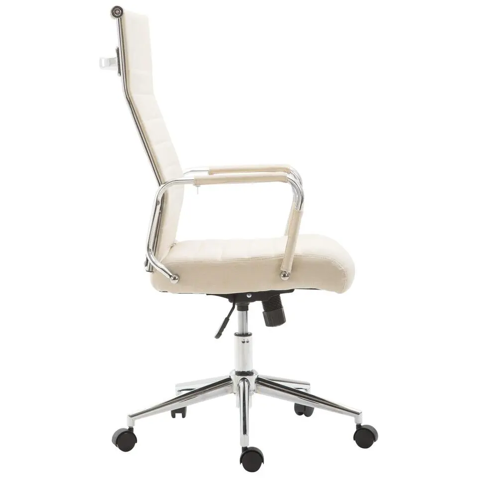 CLP Bureaustoel Kolumbus chroom Frame - Stof - creme