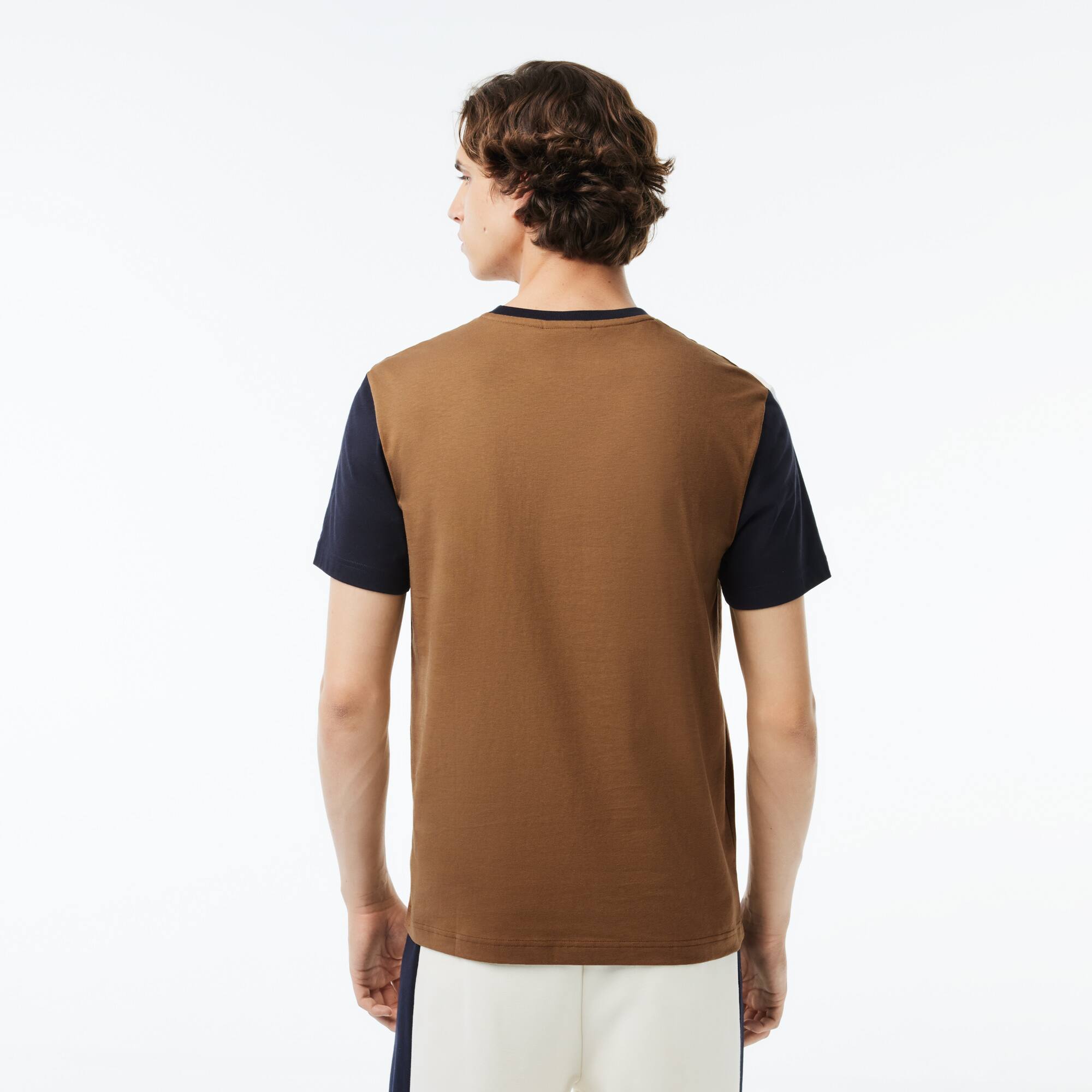 T-shirt color-block regular fit en jersey T-Shirts - Marron - Lacoste - Homme