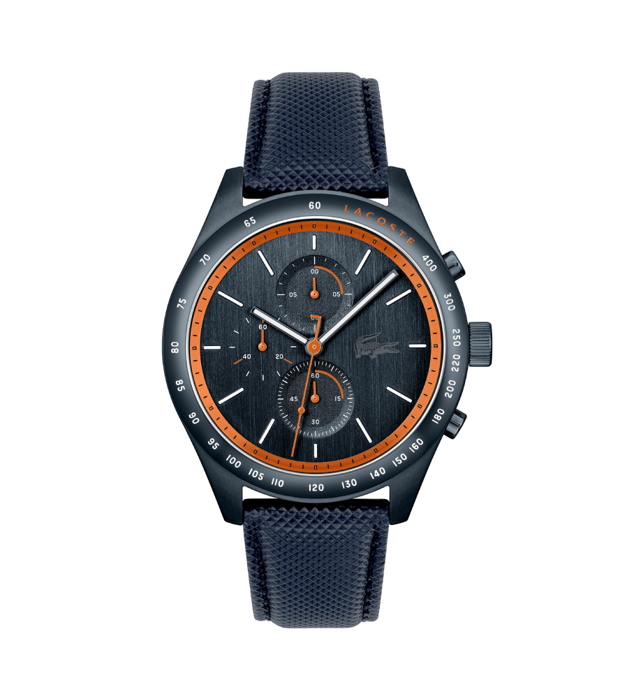 Relógio analógico Lacoste Apext Navy com pulseira de couro