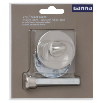 GAMMA vrij-bezet rozet rond RVS look (messing)
