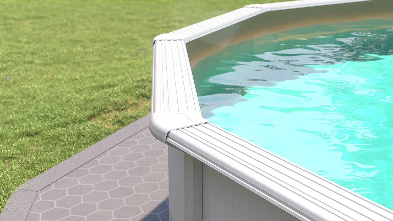 STEINBACH Stahlwandpool Set Nuovo de Luxe II – 012141SA – Ø 360 x 120 cm – Robuster Pool in Weiß für bis zu 11.000 l Wasserinhalt – Mit winterfester sandfarbener Innenfolie und zahlreichem Zubehör