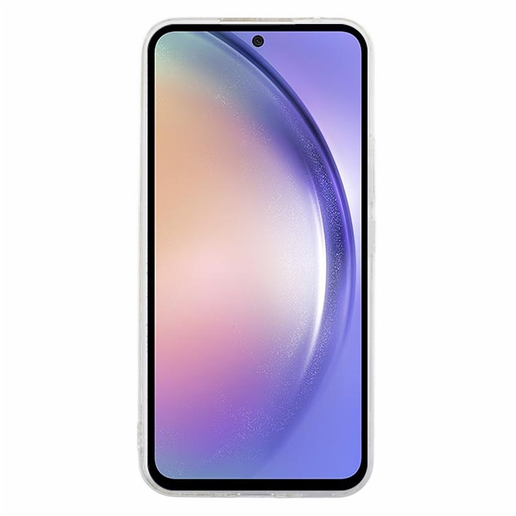 Samsung Galaxy A55 Gummi Case Schutzhülle im Glitzer Design - Gold / Transparent