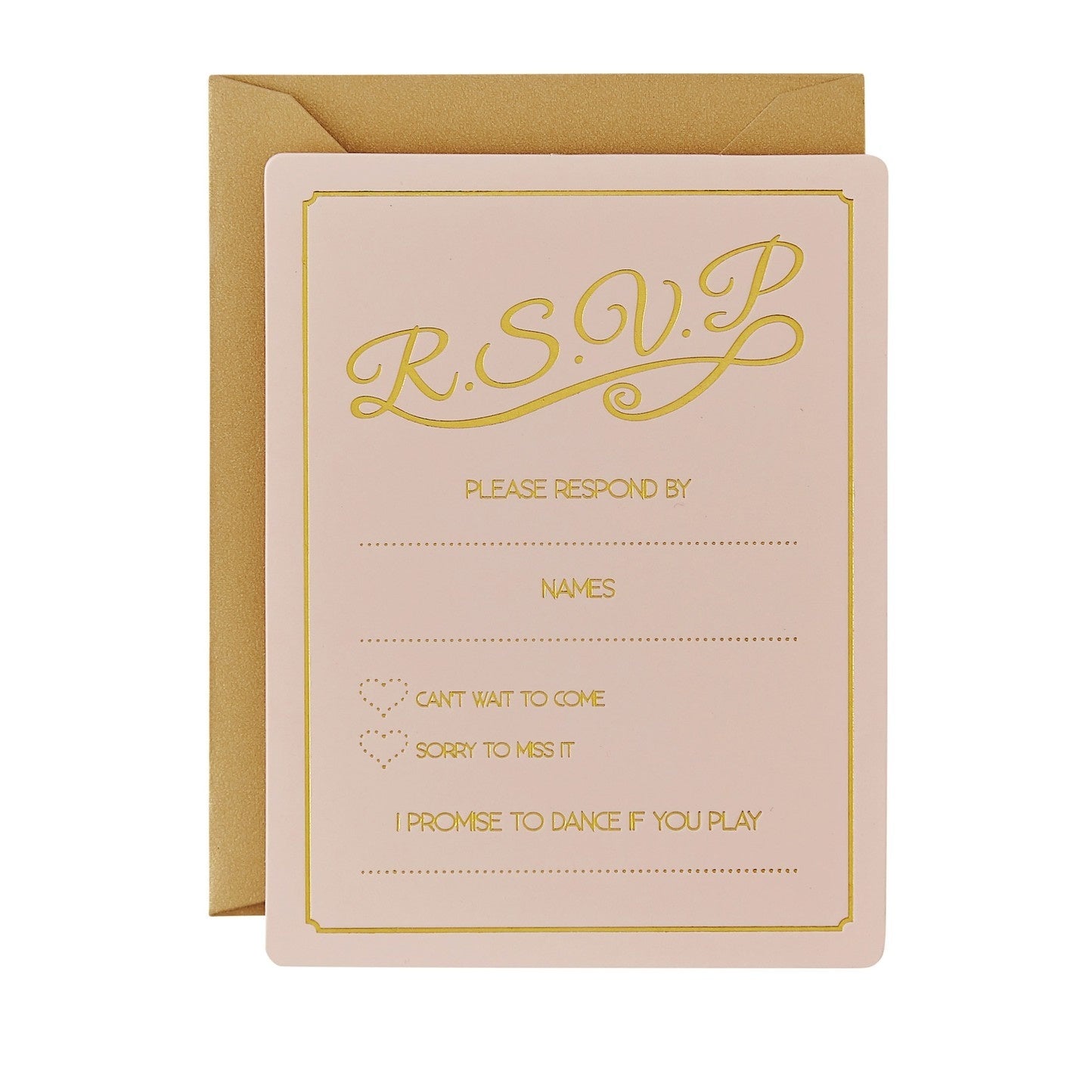 Roze Uitnodigingen R.S.V.P 12,9cm 10st