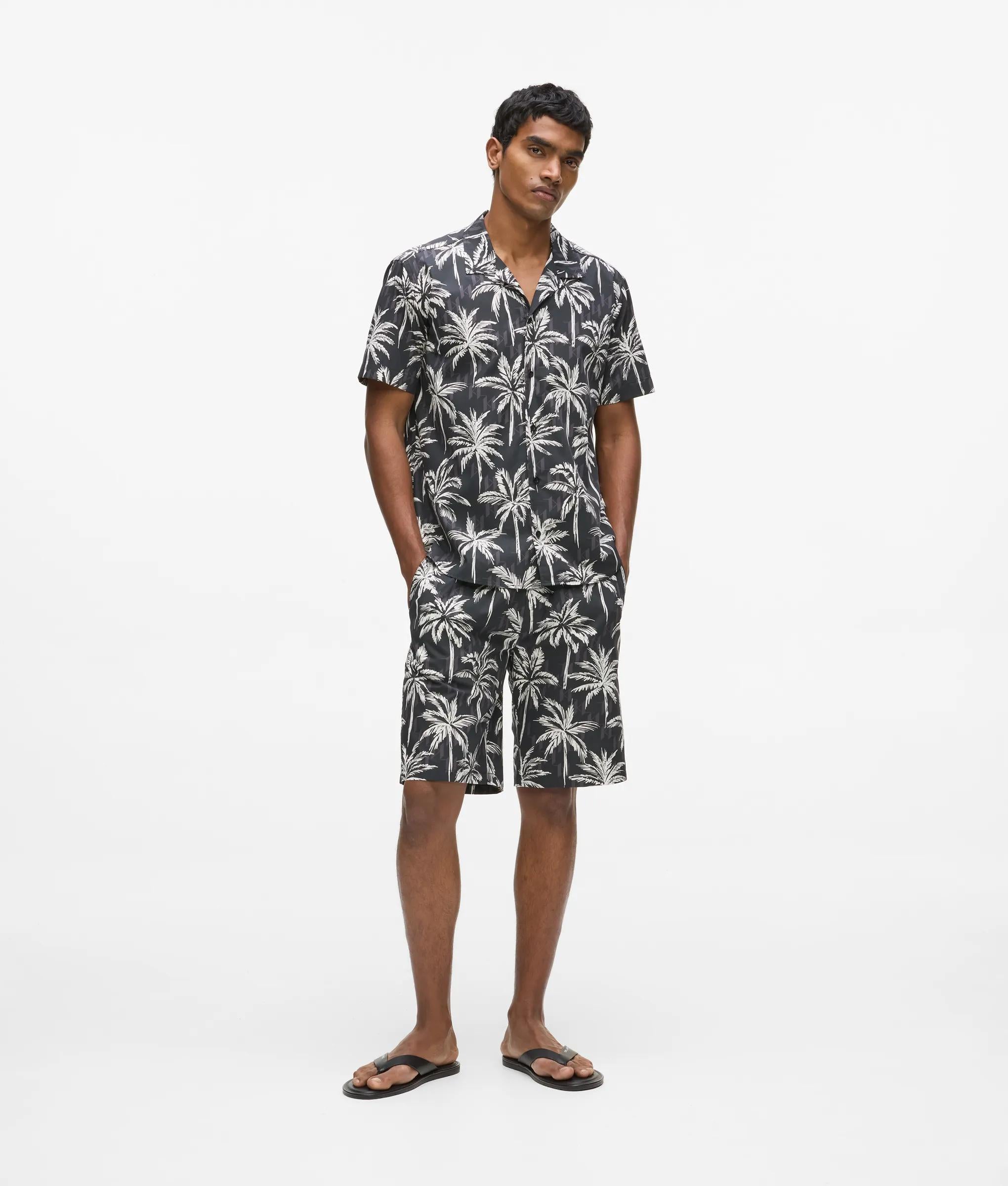 Shirt met korte mouwen en palmprint