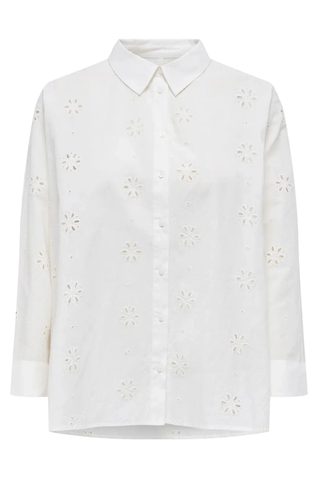 Only Onlnew Lina Grace Ls Brod Angl Shirt