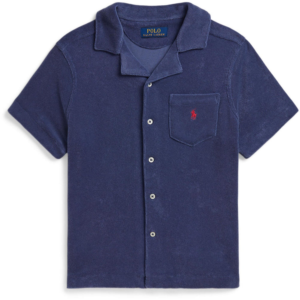 Køb Polo Ralph Lauren Light Navy Knap Front Skjorte