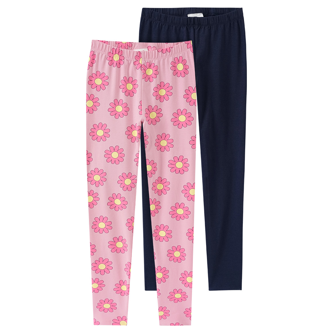 Famy 2 Mädchen Leggings im Set rosa / dunkelblau