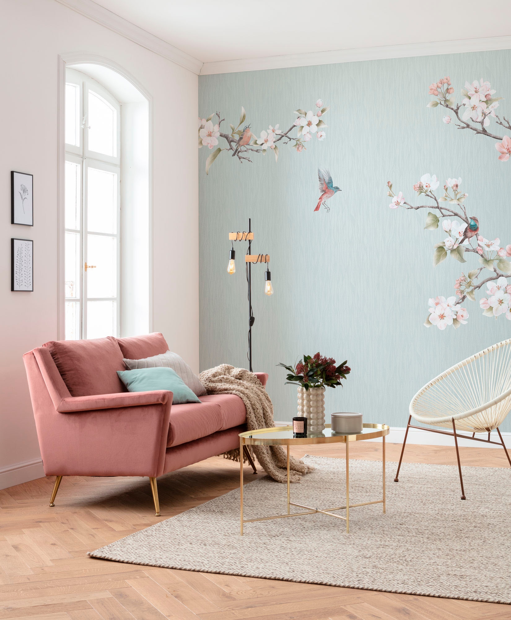 Komar Fototapete »Digitaldruck Vlies -  Apple Blossom - Grösse 300 x 250 cm« bedruckt glatt Wohnzimmer, Schlafzimmer