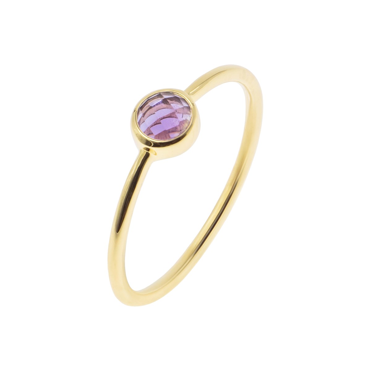 Bague Gemia en pierre Améthyste plaqué or