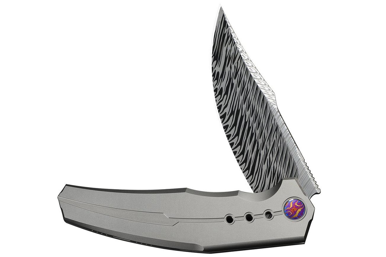 WE Knife Kyklos WE23086-DS1 Fafnir Damasteel, Titanium, zakmes